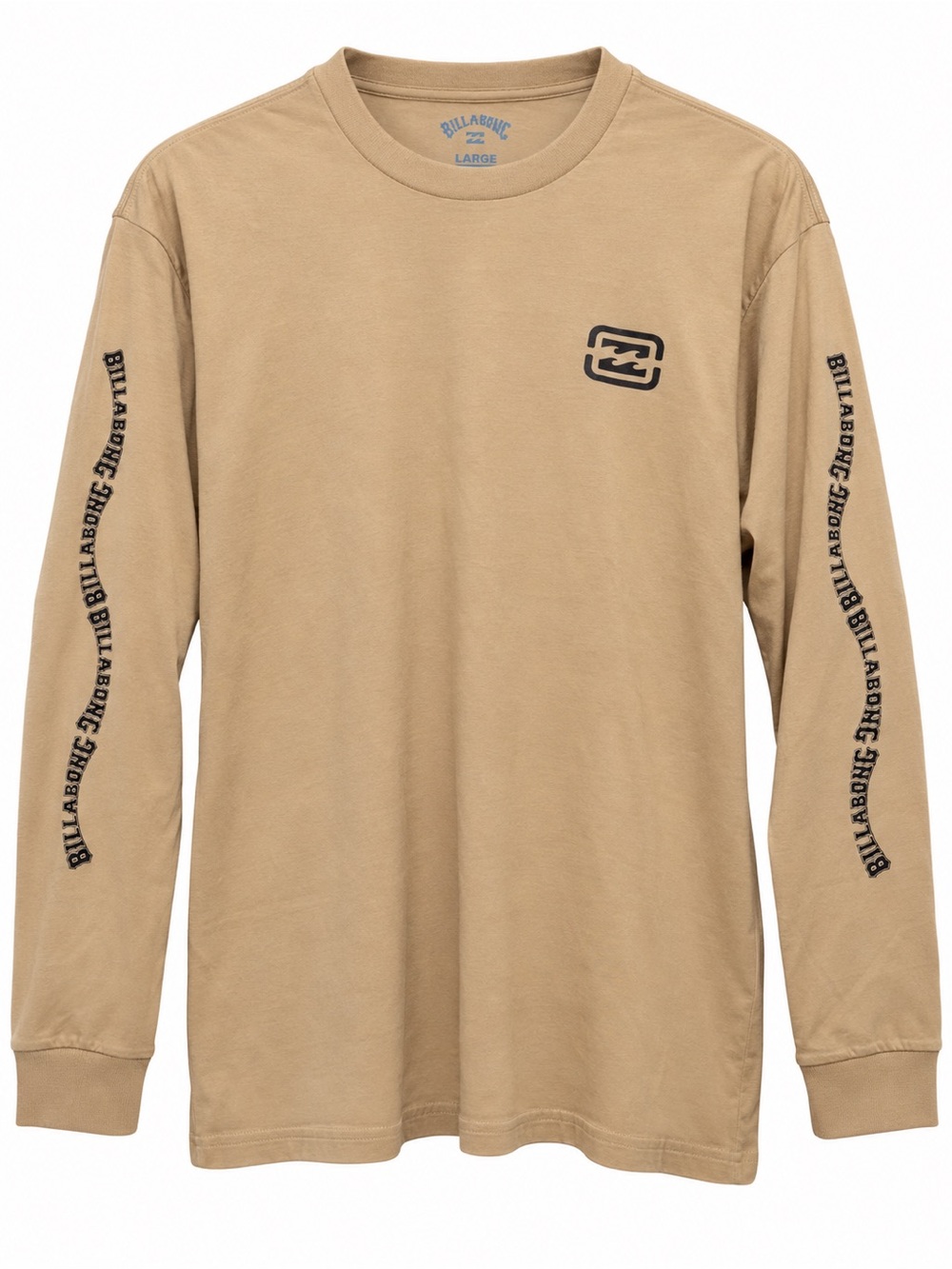 Billabong Bracket Wave LS OG Men’s Long Sleeve T-Shirt Tan HZL Large NWT